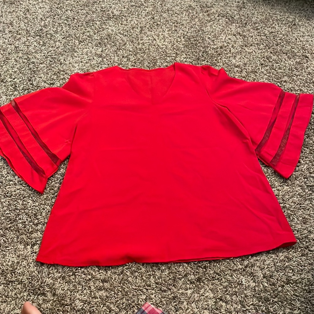 Red blouse